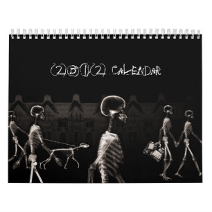 Calendário Sepia da meia-noite do preto do Stroll dos