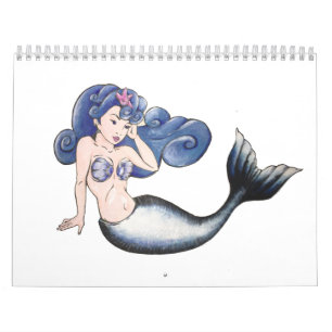 Calendário Sereia Rockabilly