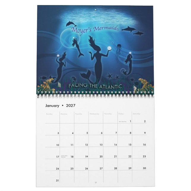 Calendário Sereias da Moyer Calender 2012 (Jan 2027)