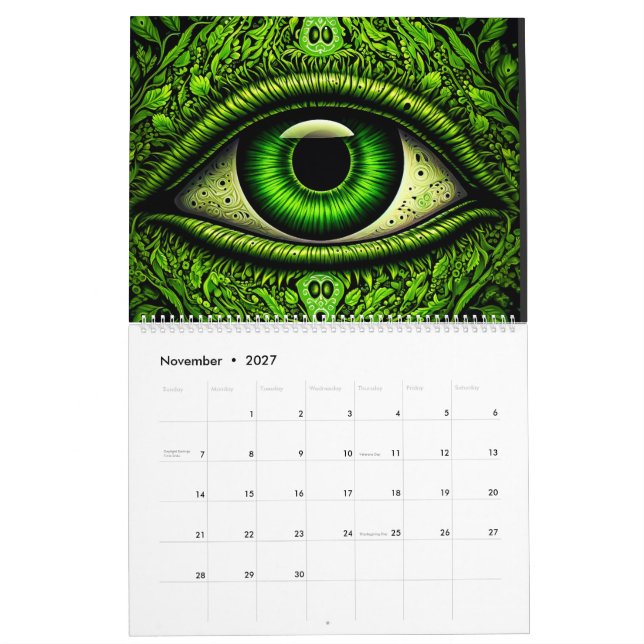 Calendário Série 3D (Nov 2027)