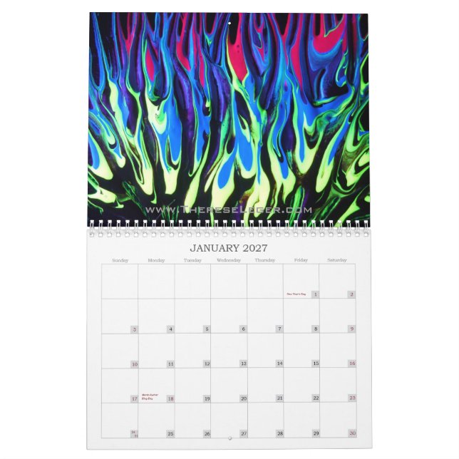 Calendário Série "Phantasmagoria" 2012 Calender (Jan 2027)