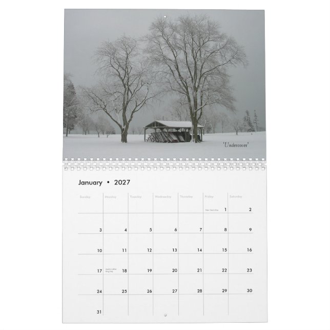Calendário "Sessões" 4 Sessões de Beleza (Jan 2027)