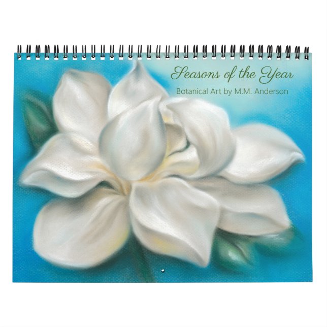 Calendário Sessões do Ano de Arte Botânica de MM Anderson (Capa)