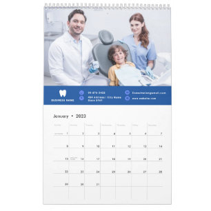 Calendário Seu logotipo Business Dentist Moderno Minimalist