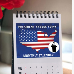 Calendário Seu Nome de Presidente Com Foto 2025 Mensal