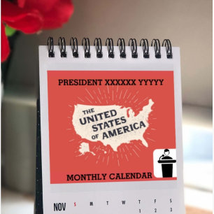 Calendário Seu Nome de Presidente Com Foto 2025 Mensal