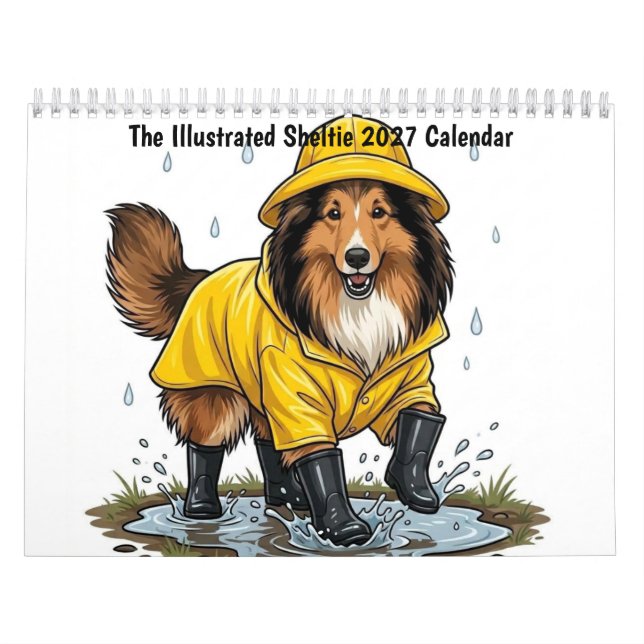 Calendário Sheltie Ilustrado (Capa)