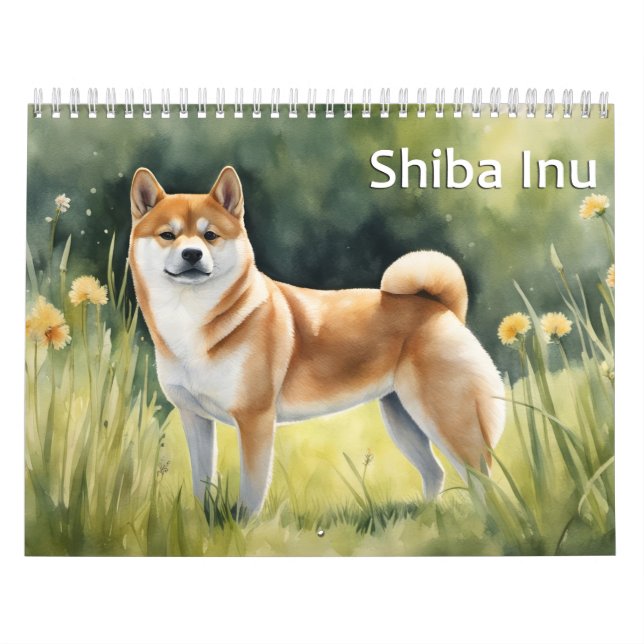Calendário Shiba Inu qualquer ano (Capa)