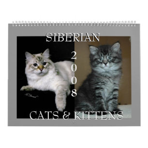 Calendário Siberian 2008 dos gatos