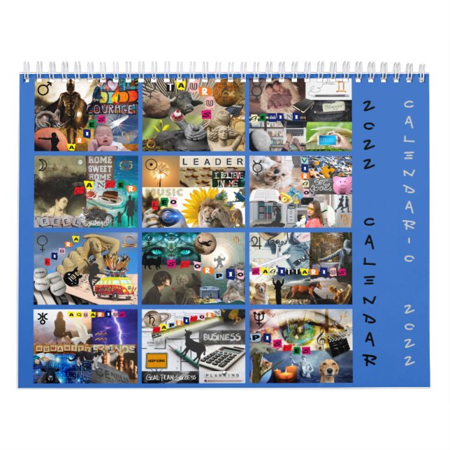 Calendário Signos del Zodíaco en Collage (Capa)