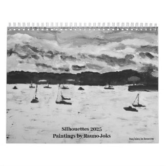 Calendário Silhouettes 2025, Pinturas de Rauno JoksCalendar