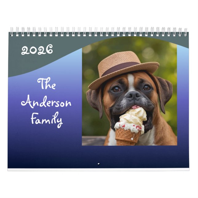 Calendário Silly Dog Calendar Custom Photo Pet Lover Gift (Capa)