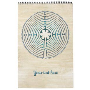 Calendário Símbolo de Geometria Sagrado - Chartres Labyrinth