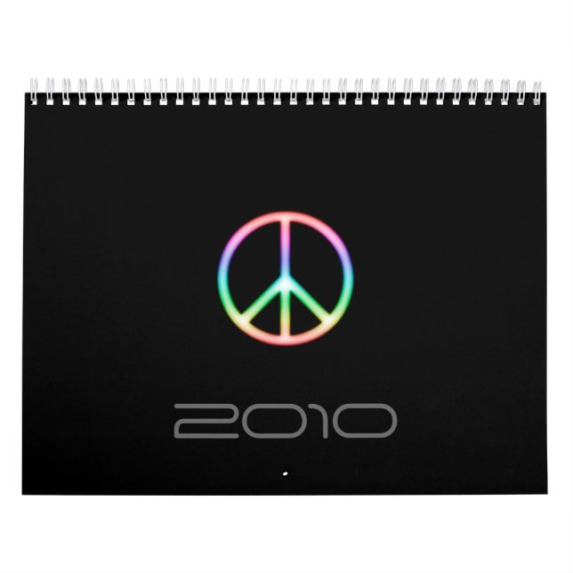 Calendário Símbolo de paz impressionante (Capa)