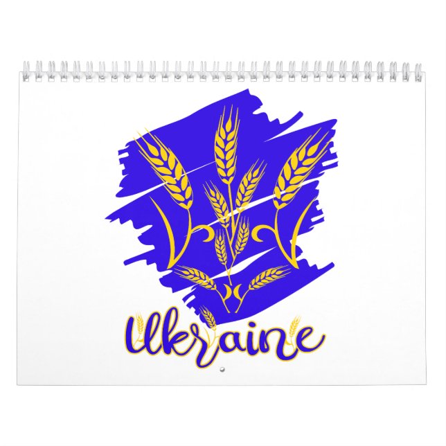 Calendário Símbolo nacional ucraniano trizub feito de orelha  (Capa)