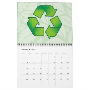 Calendário Símbolo reciclagem