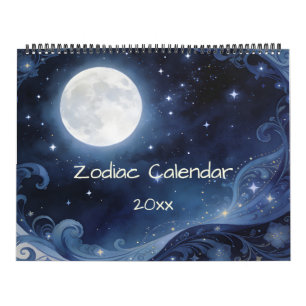 Calendário Símbolos do Zodíaco Impressionantes Baseados no 1º
