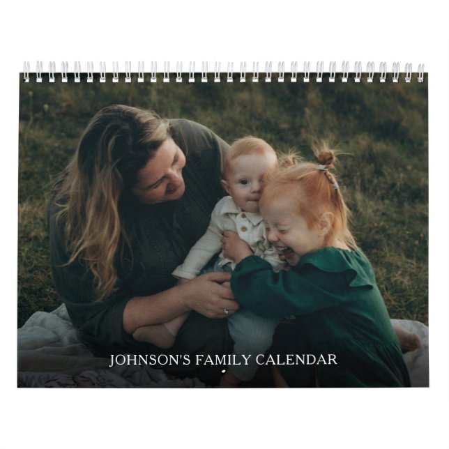 Calendário Simple Elegant Family Photo (Capa)