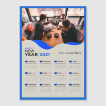 Calendário Simples 2021 Nome da Empresa Com Foto