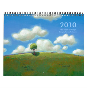 Calendário simples da arte de 2010 termos - feliz