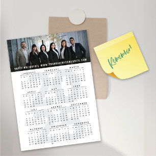 Calendário Simples de 2027 Foto Feriado Cartão Mag