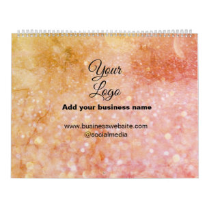 Calendário simples e mínimo adicione seu logotipo/design cor