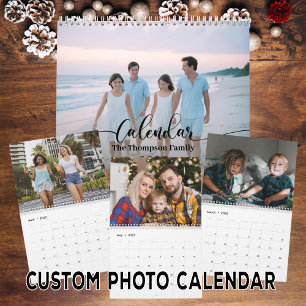 Calendário Simples Moderno Personalizado 14 Fotos Família 202