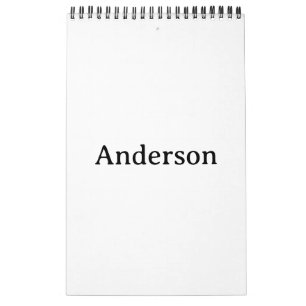 Calendário Simples Profissional 17" x 11" Uma Página Pequeno