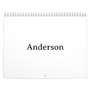 Calendário Simples Profissional 21,59cm x 27,94cm 2 Páginas B
