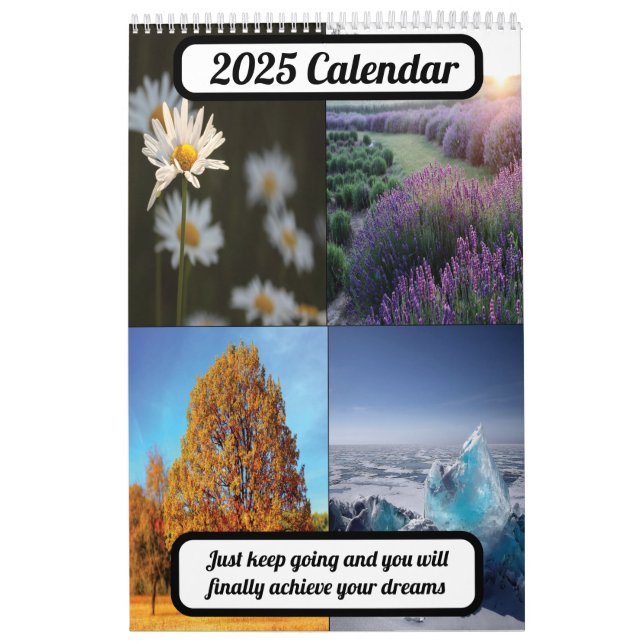 Calendário simples Quatro estações 2025 (Capa)