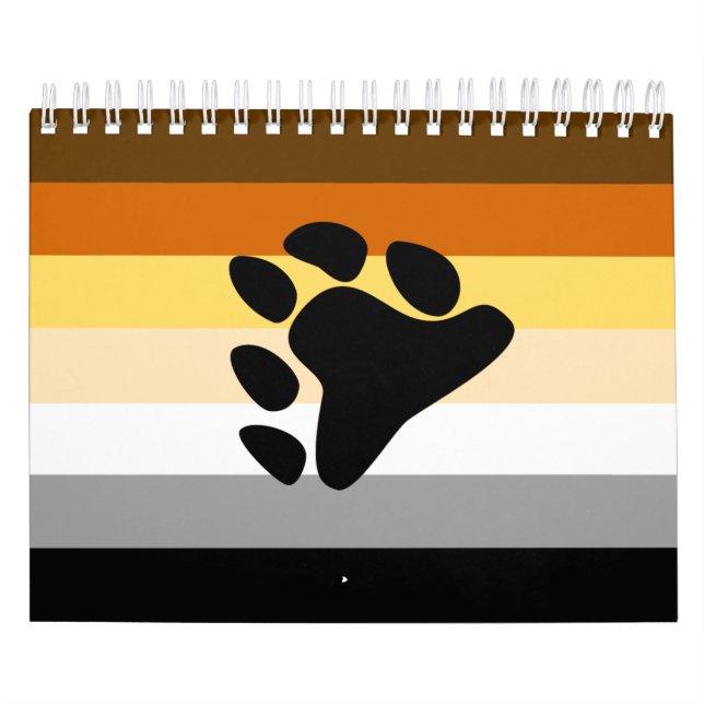Calendário Sinalizador do Orgulho de Urso com Pata (Capa)