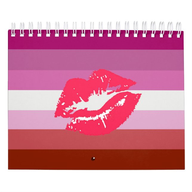 Calendário Sinalizador do Orgulho Lésbico Lipstick (Capa)