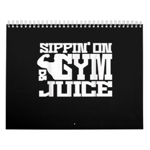 Calendário Sippin No Gym- Suco - Camisas De Trabalho De Menin
