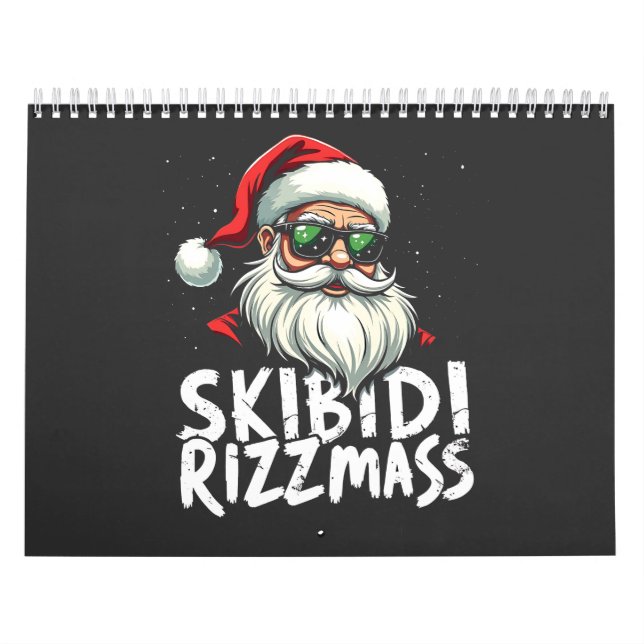 Calendário Skibidi Rizzmas Engraçado Gen Alpha Slang Natal (Capa)
