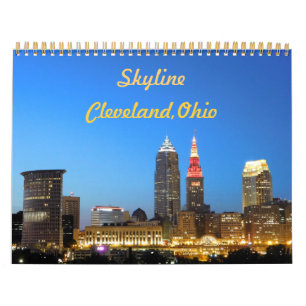 Calendário Skyline da Cidade de Ohio de Cleveland