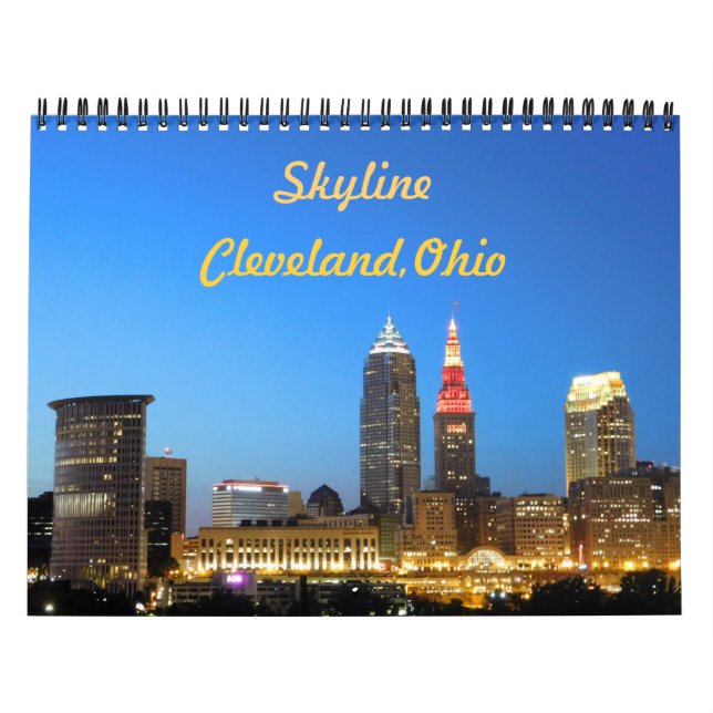 Calendário Skyline da Cidade de Ohio de Cleveland (Capa)