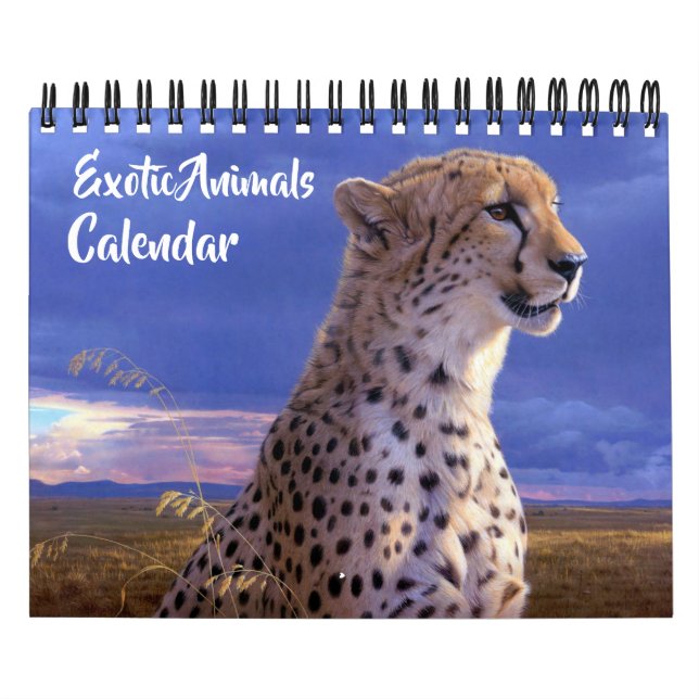 Calendário Small Size Exotic Animals Calendar (Capa)