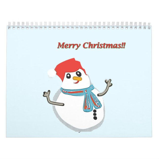 Calendário Snowman. Merry christmas!! (Capa)
