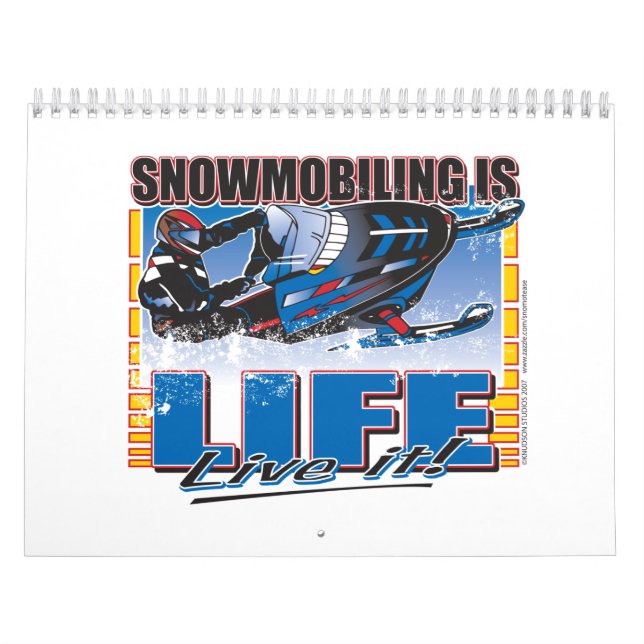 Calendário SNOWMOBILING-ESTAR-VIDA-zazz (Capa)