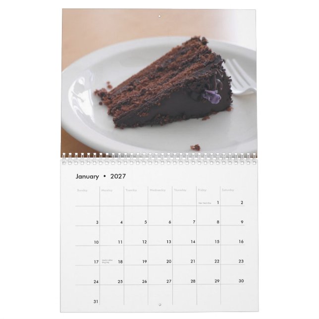 Calendário Sobremesas deleitáveis (Jan 2027)