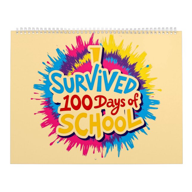 Calendário Sobrevivi a 100 dias de escola (Capa)