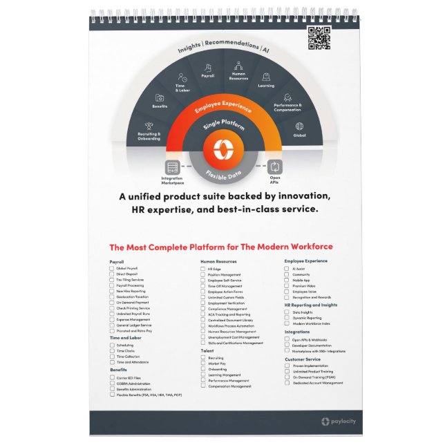 Calendário Solteiro Página 18 meses Calendário, Branco (Capa)