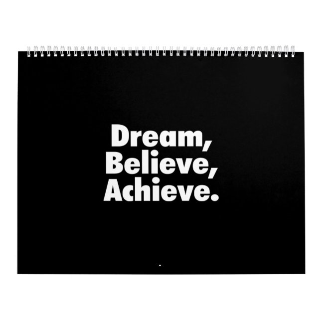 Calendário sonho acredita (Capa)