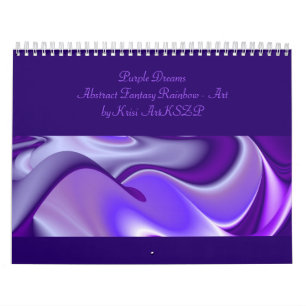 Calendário Sonhos de Neve Roxa - Abstrato Fantasy-Art