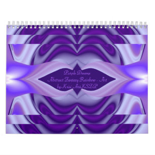Calendário Sonhos de Neve Roxa - Abstrato Fantasy-Art
