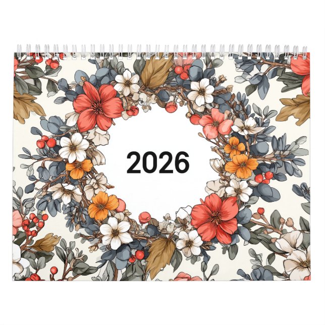 Calendário 🌸📅 Sonhos Florais 2026 🌿✨ (Capa)
