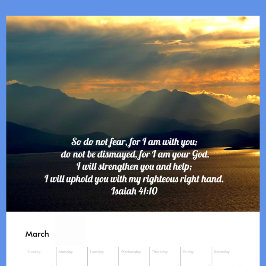 Calendário Soothing Bible Verses Custom Christian