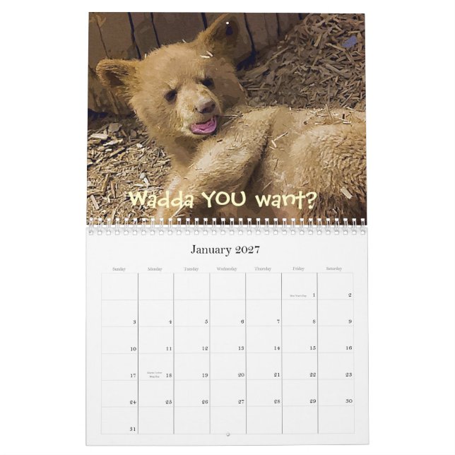Calendário Sorria-o e carregue- - personalizado (Jan 2027)