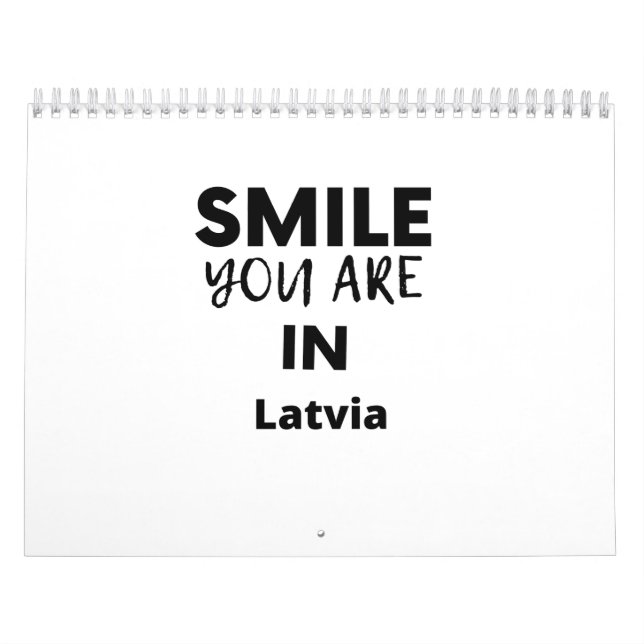 Calendário SORRISO QUE ESTÁ NA Letónia (Capa)