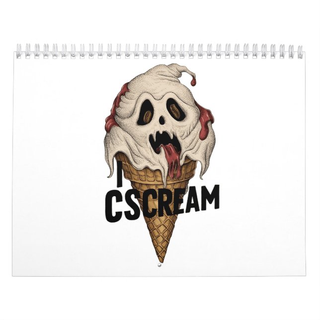 Calendário Sorvete fantasma fantasma "I CSCREAM" (Capa)